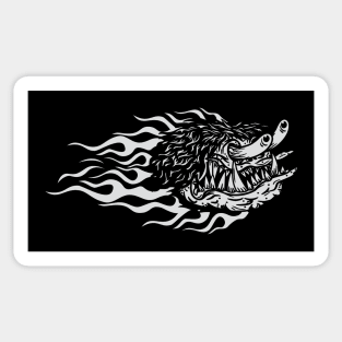 Monster in flames Sticker